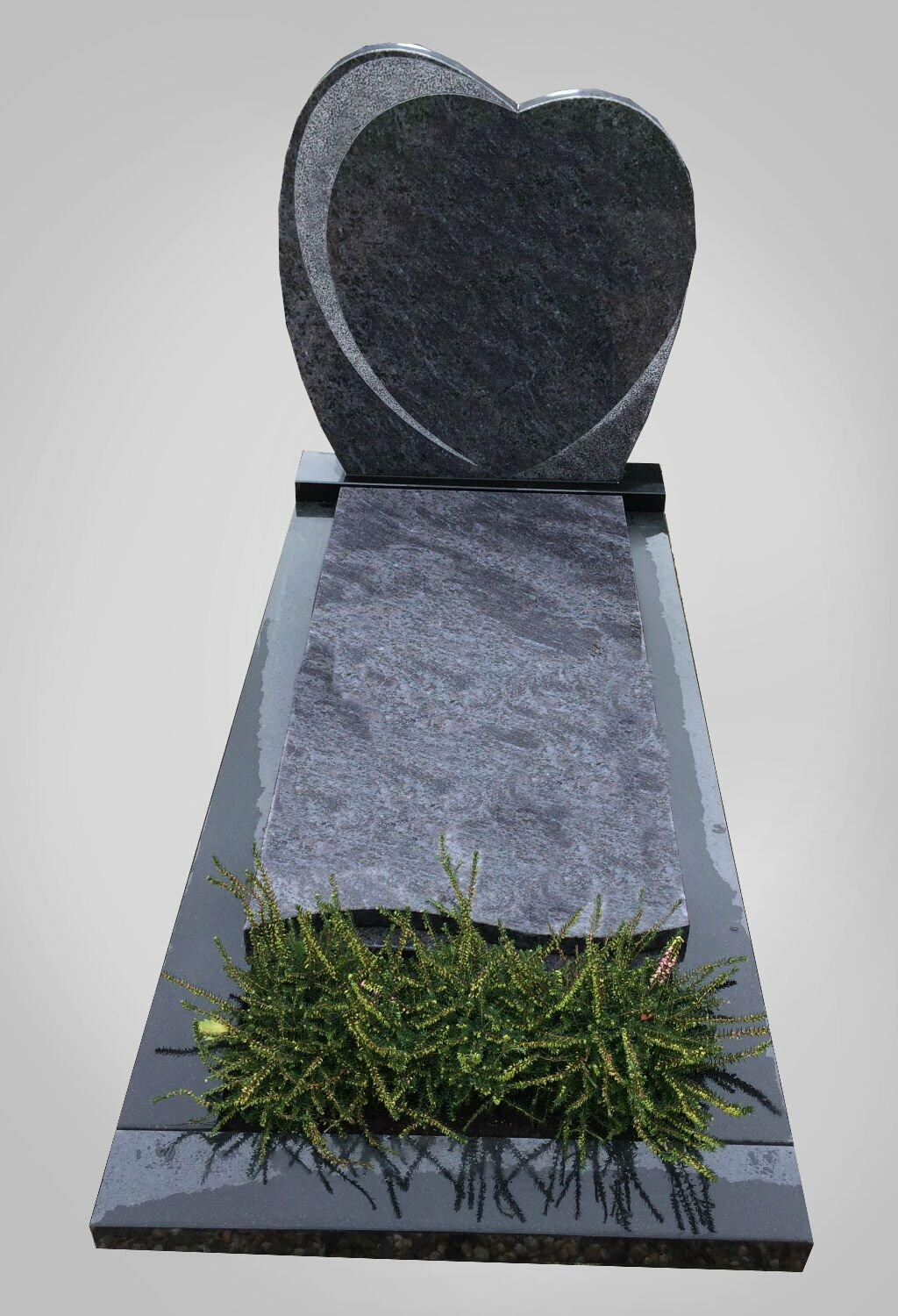 Hartvormige grafsteen